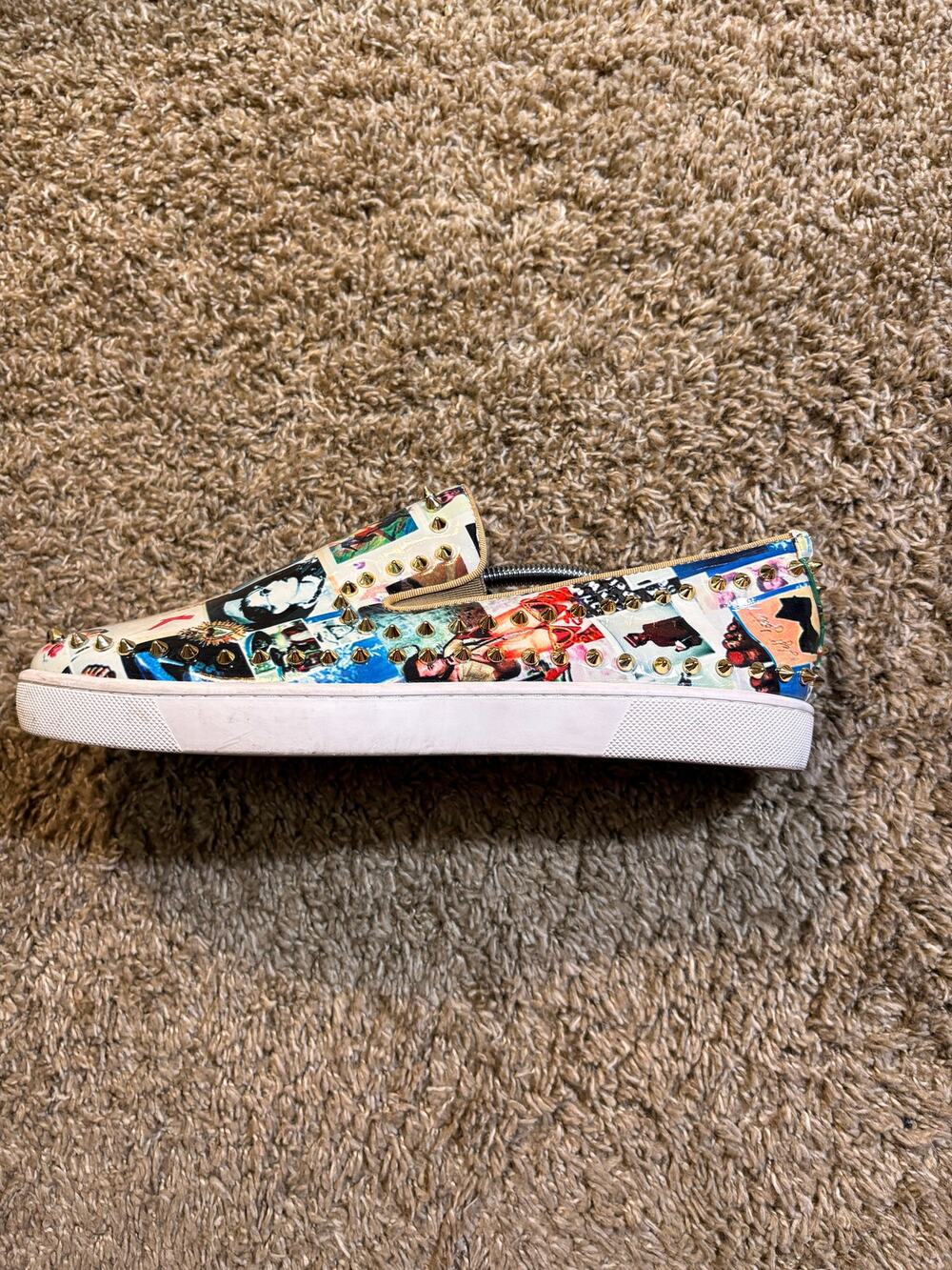 Christian Louboutin Pik Boat Spike Flat Trash Sneaker EU Size 47 US Size 12.5-13